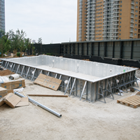 Piscine modulaire préfabriquée en acier inoxydable pour les installations de fitness commerciales à fort trafic