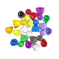 Pions de jeu en plastique translucide personnalisés, multicolores, jetons de jeu de société pour l'échecs et les jeux de société
