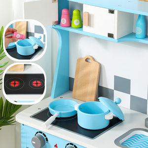 Juguetes de Cocina de Madera, Cocina de Juguete Azul, Juguetes Educativos Montessori con Certificación CE y Cpc para Niños - Product Image 2