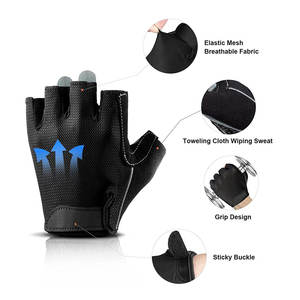 Guantes Profesionales de Ciclismo de Medio Dedo para Invierno, Todas las Tallas, Diseño Personalizable, Unisex, Cierre Ajustable con Cordón, Guantes Altos - Product Image 4