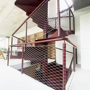 Maille de câble en acier inoxydable haute durabilité, respirante, découpée sur mesure, pour décoration de façade et construction de garde-corps d'escalier - Product Image 1