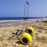 Carrito de playa marino, cubierta de aluminio, plegable, para Surf, pesca, globo, carrito de playa