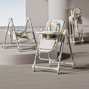 Chaise haute pour bébé réglable en plastique OEM, chaise haute pour tout-petits, meubles de salle à manger pour bébé avec <span class=keywords><strong>ceinture</strong></span> de sécurité - Product Image 5