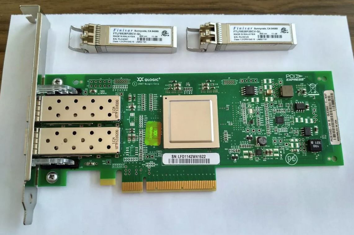 PCIe 8Gb Fibre Channel Dual-Port HBA Card QLogic QLE2562 for