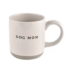 Dog Mom Stoneware Coffee Mug, Fur Mama Inspirational Mug as Mother's Day Gift