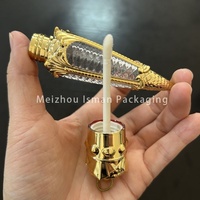 ISMAN Prêt à expédier Tube de brillant à lèvres en forme de carotte 3ml, Bouchon couronne doré, argenté ou rose, Flacon vide pour gloss, Vente en gros, Direct usine