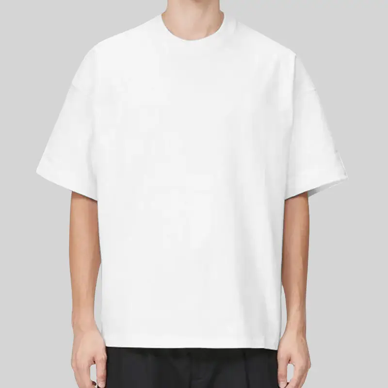 YITE Camiseta 100% Algodão Pesado fabricante de camisetas de alta qualidade em branco liso grande personalizado branco retalhos quadrados