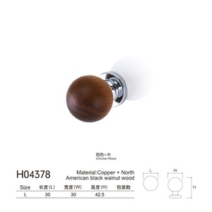 Creative Pendant Small Modern Walnut Ball Door Handle <b>Single</b>-Hole Pull for Kitchen Bedroom Drawers <b>Wardrobe</b> Easy Installation - Product Image 4