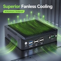 Mini PC industriel sans ventilateur J1900, double LAN Gigabit, 2 ports COM, DDR3L 8 Go, petit ordinateur de bureau pour l'automatisation médicale et IoT