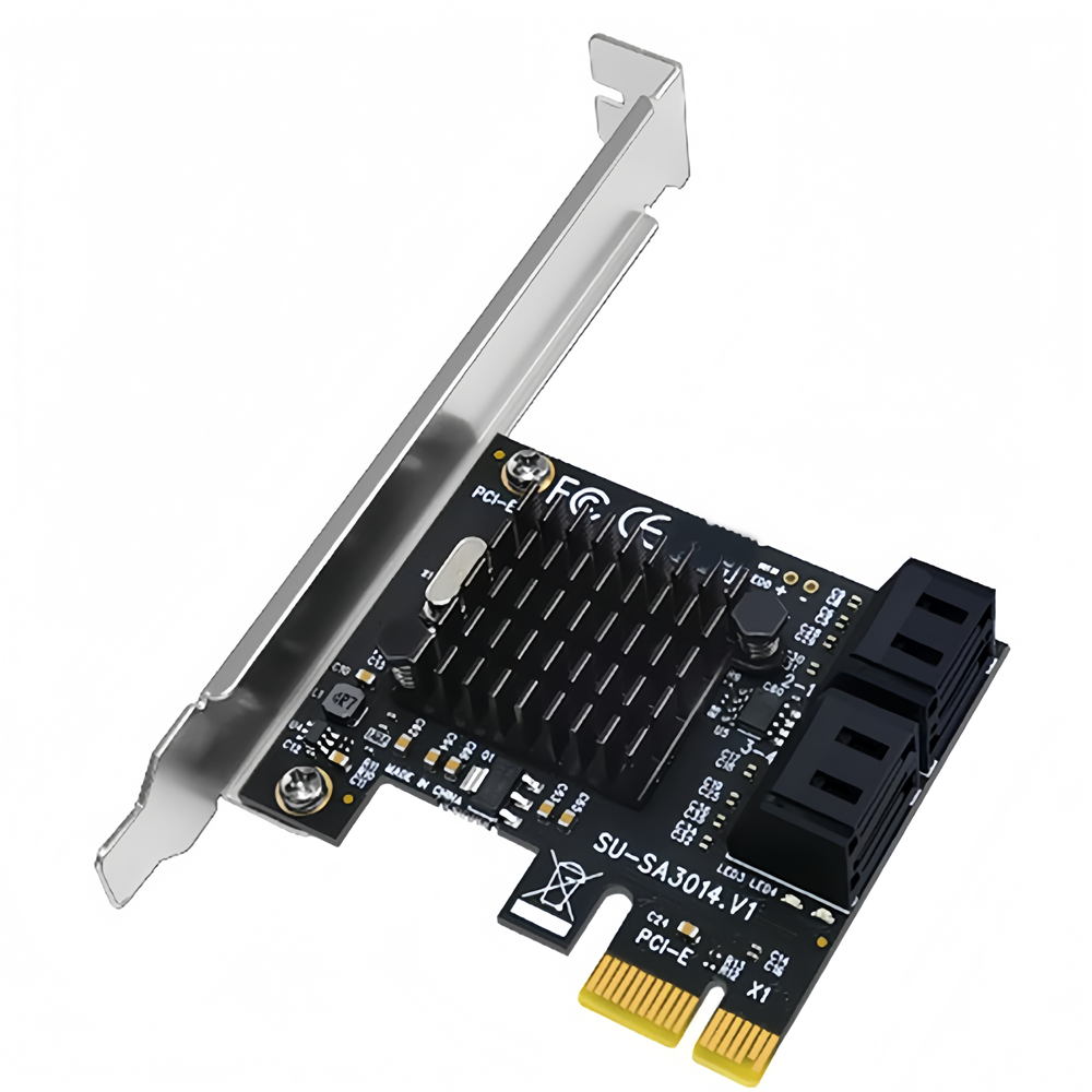 Rabbysan 4X 88SE9215チップ8ポートSATA 3.0-PCIe拡張カードPCI