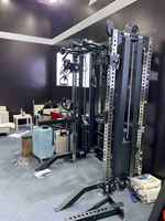 Máquina Combinada Comercial de Alta Resistencia de Acero Inoxidable: Rack de Sentadillas con Cable Cruzado, Máquina Smith para Entrenamiento de Fuerza de Pecho, Piernas, Espalda y Brazos