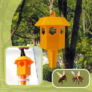 Piège à abeilles jaunes en plastique en gros, lutte antiparasitaire efficace pour éliminer les guêpes, décoration de patio extérieur - Product Image 1