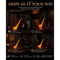 Lampe d'angle pour étagère Dragon, imprimée en 3D, LED, effet de flamme, décoration d'étagère fantastique, design volant, flamme bleue et rouge, grande taille, durable