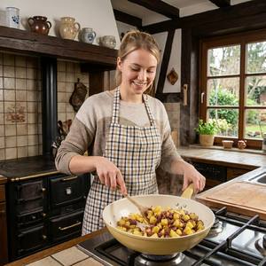 Sartén <span class=keywords><strong>Antiadherente</strong></span> E-TOP con Tapa, Sartén Profunda de 4.1 QT con Mango de Acero Inoxidable, Sartén Grande, Olla <span class=keywords><strong>Jumbo</strong></span> de Cerámica - Product Image 3