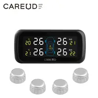 Careud Car Universal for All Usb Lcdワイヤレスタイヤタイヤ空気圧監視外部システムセンサー4個TPMS
