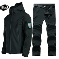 Ensemble de survêtement pour homme avec logo personnalisé, veste softshell à capuche et pantalon cargo, uniforme de randonnée et de trekking