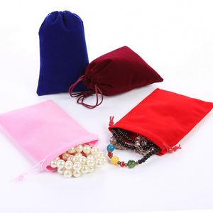 Wholesale Recyclable Velvet Jewelry Bags Custom Logo Color <b>Drawstring</b> Closure for Watches Necklaces Glasses <b>Bracelets</b> Earrings - Product Image 3