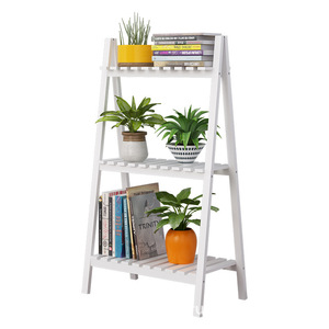 Wooden Ladder <b>Shelf</b> Multi Layer Plant Stand Natural Color Indoor Outdoor Storage <b>Rack</b> For Home Garden Decor - Product Image 4