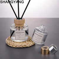 Bouteille diffuseur d'arômes en verre transparent vide en gros, 50ml, 100ml, 150ml, 200ml, bouteille diffuseur cylindrique