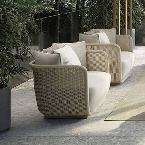 All-Weather Modern Villa Dining Balcony Patio Leisure Rope Woven <b>Sofa</b> Set <b>Outdoor</b> Garden Aluminium Furniture - Product Image 4
