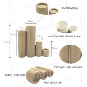<b>Empty</b> Kraft Paper Jar Tube Essential Oil Bottle Packaging <b>Box</b> Paperboard Lip Balm Tubes <b>for</b> Tea Coffee Cosmetic Crafts <b>Box</b> - Product Image 3