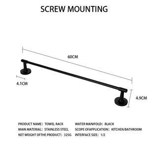 Set di Accessori da Bagno Ecologici con Finitura Cromata/Bianca, Portasciugamani Pieghevole a Parete, Mensola e <span class=keywords><strong>Scaldasalviette</strong></span> per Appartamenti - Product Image 3