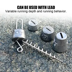 Sistema de tornillo de profundidad múltiple Spinpoler 5G 7G 10g 15G 20g con Sacacorchos de acero inoxidable para Curltail Softbait Pike Zander trucha pescado - Product Image 5