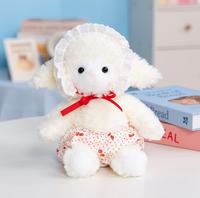 Peluche de 25 cm : Ours, Lapin, Mouton, Chat – Série Animaux Compagnons – Cadeau pour Bébés Filles