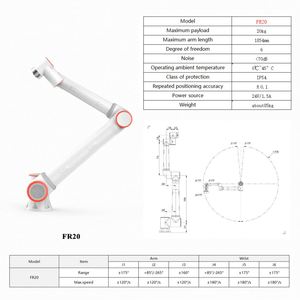 Robot Colaborativo FR20 de Alta Calidad, 440V/220V/110V/380V, Carga Útil de 20 kg, con Brazo Manipulador para Soldadura y Manipulación - Product Image 2