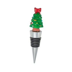 Christmas Wine Stopper Plastic Bottle Seal With Santa Snowman Tree Design For Holiday Gift - Product Image 2