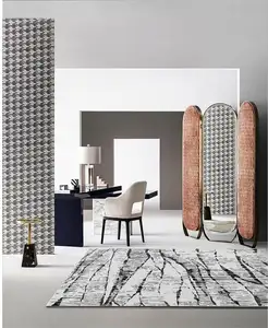 Umweltfreundliche weiche moderne Lederteile günstiger teppich Wohnzimmer Schlussverkauf Bodenbelag teppich 3D bedruckter gestepptete Lederteil