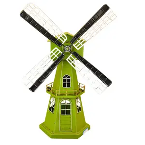 Moulin à vent Vintage en métal vert, déco néerlandais, modèle européen, cadeaux, Articles meubles, FY186