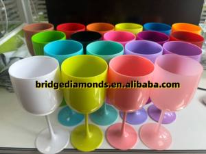 Vasos de Vino de Plástico de 16 oz, Coloridos, Ideales para el Hogar, Bares, Patios, Bebidas al Aire Libre, Campamentos, Playa, Picnic, Fiestas, Bodas - Product Image 3
