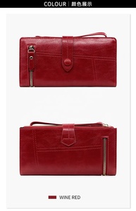 Fashion Women <b>Wallets</b> Long Zipper PU Leather Coin <b>Card</b> Holder <b>Wallet</b> Purse <b>Ladies</b> Clutches A-1229 - Product Image 6