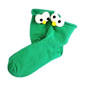 CLF 3d three-dimensional custom big eye socks Sesame Street women's cotton candy color crimp socks happy socks
