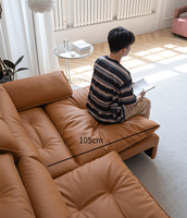 Canapé convertible électrique moderne à dossier haut, grande profondeur d'assise réglable, en cuir PU, pour villa, école, ensemble de canapés de salon