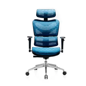 Blue Office Chair Full Mesh Health Ergonomic Best Selling Staff Swivel Racing Mesh Office Gaming Chair