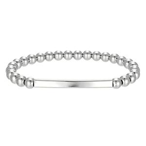 Stainless Steel <b>Beaded</b> <b>Bracelet</b> Geometric Design <b>Gold</b> Silver Color Women's Fashion Jewelry Anniversary Gift Lightweight Luxury - Product Image 5