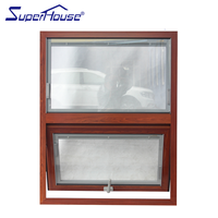 Louvre interne Superhouse Grain Finish pour la protection de la vie privée réglable Fond Euro Auvent Fenêtre avec supérieur fixe