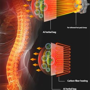 9 Modes <b>Vibrating</b> Air Compression Heated Electric <b>Back</b> <b>Massager</b> Cervical Massage Mattress Machine - Product Image 5