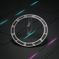 Inserts de lunette inclinée 38 mm en acier inoxydable 316L bicolore pour montres SKX007, tenue 12 heures