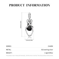Breloque lapin fleur rose mignon 925 en argent Sterling lapin violente embrasse amour pendentif perles pour femmes bijoux Bracelet breloques