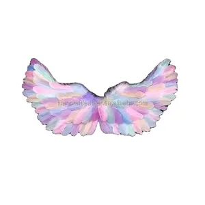 染色低价羽毛制品服装仙女翅膀成人白色羽毛天使翅膀派对节日供应