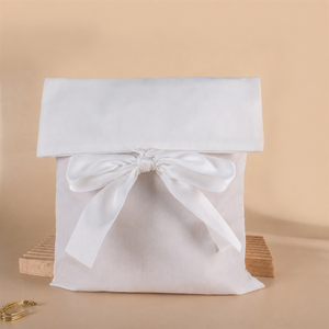 Bolsa de tela de algodón para zapatos, ropa, ropa interior, a prueba de polvo, con correa, tipo sobre, con lazo, con tapa abatible - Product Image 1