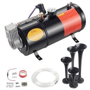 Klaxon de train super puissant 150 dB, coaxial, étanche, avec réservoir d'air de 6 L, compresseur d'air, kit de klaxon de train à 4 trompettes pour voiture, camion, fourgonnette, 24 V - Product Image 6
