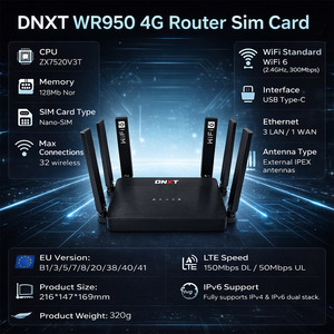 เราเตอร์ DNXT Sim Wifi Router WiFi 6 2.4GHz เราเตอร์ Dnxt โหมด AP เราเตอร์ VPN รองรับซิมการ์ด Wifi แบตเตอรี่ 5000mAh Cat4 4g เราเตอร์ Wi-fi สำหรับใช้ในบ้าน - Product Image 2