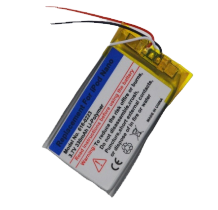 3.7V 330mAh Li-Polymer Rechargeable Battery for Nano 1st Gen MP3 616-0223