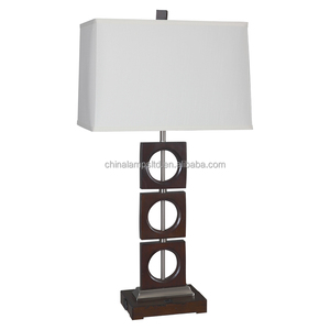 Lámpara de Mesa Moderna de Madera de Zebra y Acero Inoxidable con Acabado Níquel Cepillado y Pantalla de Tela Blanca para Hotel, Dormitorio, Sala de Lectura, Uso Doméstico - Product Image 6