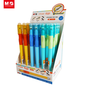 Penna Promozionale M&G Ergonomica Antibatterica Cancellabile con 2 Gomme, Blu, per Scuola e Ufficio, Cancelleria, Penna Gel Cancellabile - Product Image 1