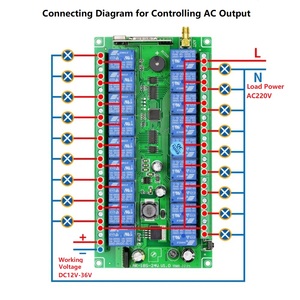 DC12-36V không dây 18ch <span class=keywords><strong>RF</strong></span> điều khiển từ xa Receiver điều khiển động cơ bảng điều khiển máy bơm nước ban Starter Kit 433Mhz nhà máy giá - Product Image 5